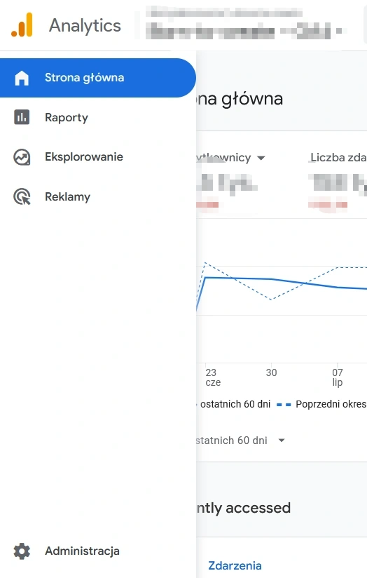 google analytics 4 interfejs narzędzia