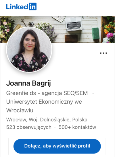 Joanna Bagrij profil LinkedIn